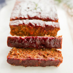 Lentil Loaf with a Maple Sweetened Glaze