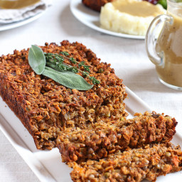 Lentil Loaf with Classic Brown Onion Gravy