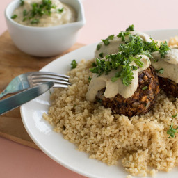 Lentil Meatballs with Mushroom and Couscous