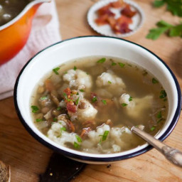Lentil Soup with Cauliflower and Bacon