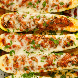 Lentil Stuffed Zucchini Boats Recipe