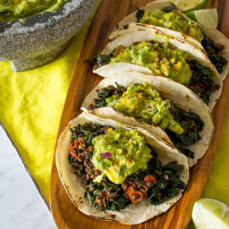 Lentil Tacos with Mango Guacamole + Kitchen Workout