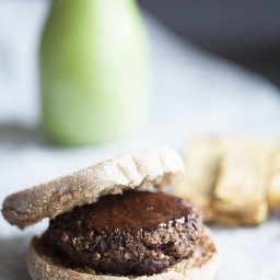 Lentil Tamarind Barbecue Burgers with Chickpea Fries (gluten free)