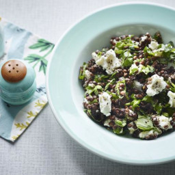 Lentils and goats' cheese