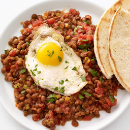 Lentils with Fried Eggs