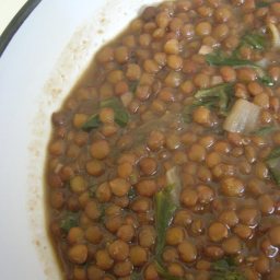Lentils with Spinach
