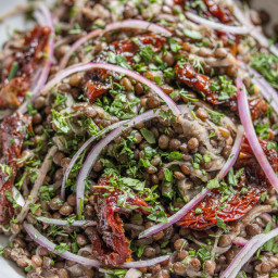 Lentils with Sun-Dried Tomatoes, Onion and Fresh Herbs