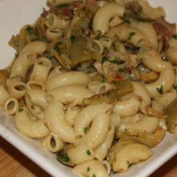 Lidia's Pasta with Artichokes and Bacon