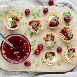 Light Brie and Cranberry Cups