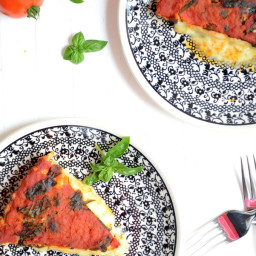 Light + Healthy Chicago Style Pizza with Cauliflower Crust