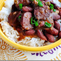 Lighter Red Beans & Rice (Crock Pot Recipe)