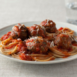 Lighter Spaghetti and Meatballs