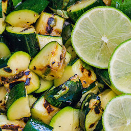 Lime Basil Grilled Zucchini