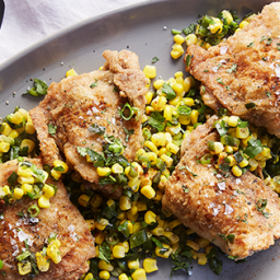 Lime Chicken with Corn and Poblano Salad