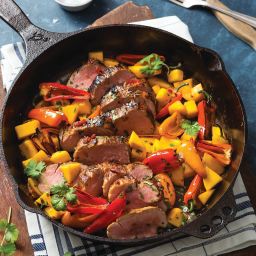 Lime-Chipotle Pork with Peppers and Mango