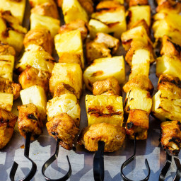 Lime Coconut Chicken Kabobs