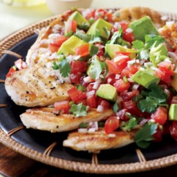 Lime-Grilled Chicken Breasts with Avocado Salsa