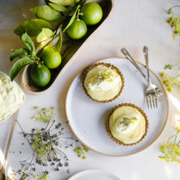 Lime Tartlets with Orange Blossom Cream and Toasted Fennel