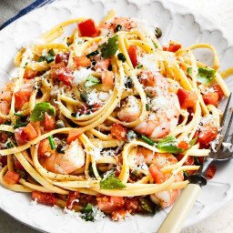 Linguine and Shrimp with Sauce Vierge