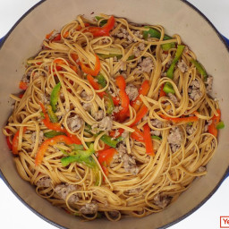 Linguine with Italian Sausage and Bell Peppers