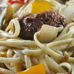 Linguine with Peppers and Sausage Recipe