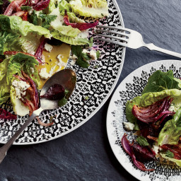 Little Gem Lettuce with Roasted Beets and Feta Dressing