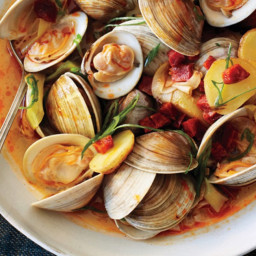 Littleneck Clams with New Potatoes and Spring Onions