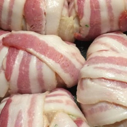 LJ'S Gorgonzola Stuffed Chicken Breasts Wrapped in Bacon