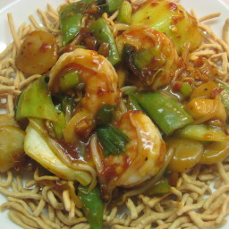Lo Mein Noodles with Shrimp