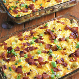Loaded Baked Potato Casserole With Chicken