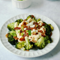 Loaded Broccoli and Cauliflower Cheese Sauce (low carb and Paleo)