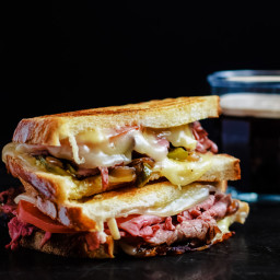 Loaded Grilled Roast Beef Sandwich
