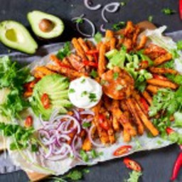 Loaded Mexican-Style Carrot Fries