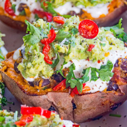 LOADED MEXICAN-STYLE SWEET POTATO SKINS