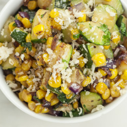Loaded Southwest Corn and Zucchini Skillet