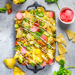 Loaded Summer Nachos with Grilled Corn and Bourbon BBQ Chicken