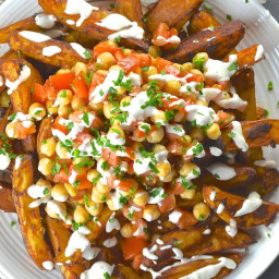 Loaded Taco Fries with Lime Crema