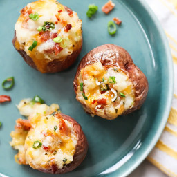Loaded Twice Baked Red Potatoes