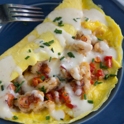 Lobster Omelette with a Mornay Sauce