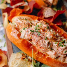 Lobster Rolls with Crispy Ginger and Scallions