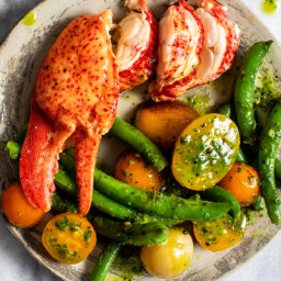 Lobster Salad With Green Beans, Tomatoes and Basil