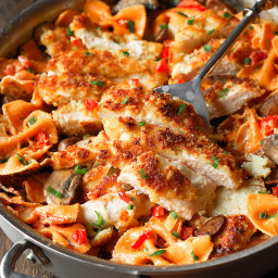 Louisiana Chicken Pasta – Parmesan Crusted Chicken in a Spicy New Orleans S