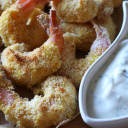 Low-Carb Baked Coconut Shrimp with Yogurt Dipping Sauce