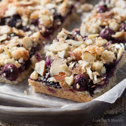 Low Carb Blueberry Crumble Bars