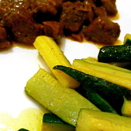 low carb braised lamb with butter courgettes