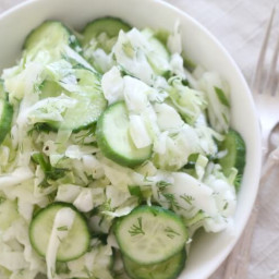 Low Carb Cabbage & Cucumber Salad