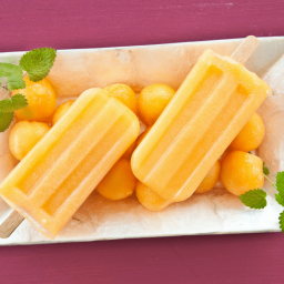 Low Carb Cantaloupe Ice Pops