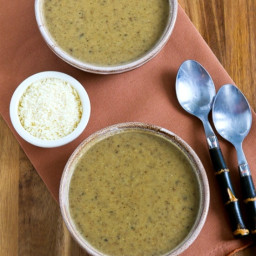 Low-Carb Cauliflower and Mushroom Pressure Cooker Soup with Parmesan