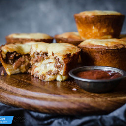 Low-Carb Cheese & Bacon Stuffed Meat Pies
