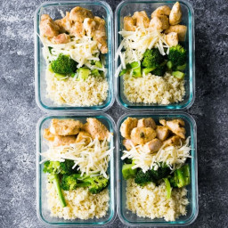 Low Carb Cheesy Chicken and Rice Meal Prep